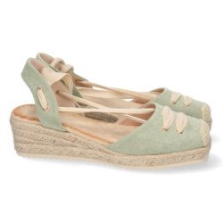 Sandalias de Cuña con Yute y Cordones