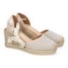 Sandalias de Mujer con Cuña de Yute Comodas y Elegantes Diseño Moderno con Cintas
