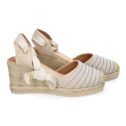 Sandalias de Mujer con Cuña de Yute Comodas y Elegantes Diseño Moderno con Cintas