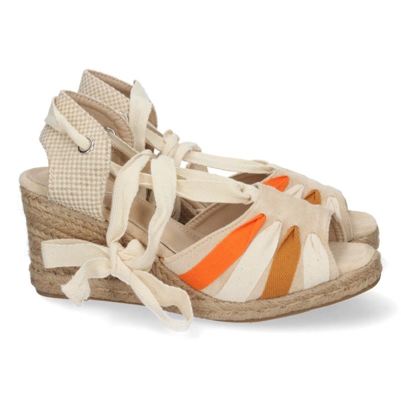 Sandalias de Cuña con Cordones