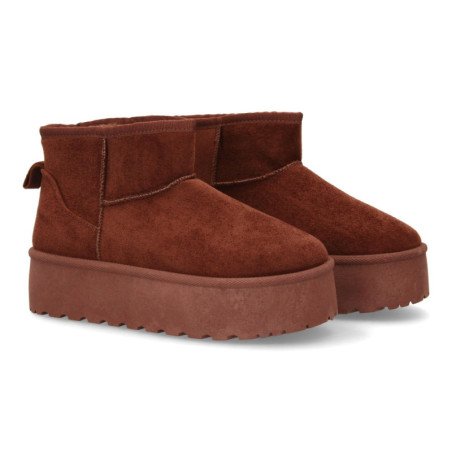 Botin Plano para Mujer con plataforma Estilo Australiano Forrado de Pelo