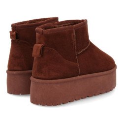 Botin Plano para Mujer con plataforma Estilo Australiano Forrado de Pelo