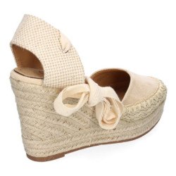 Sandalias de Mujer con Cuña de Yute Comodas y Elegantes Diseño Moderno con Cintas