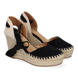 Sandalias de Mujer con Cuña de Yute Comodas y Elegantes Diseño Moderno con Cintas