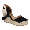 Sandalias de Mujer con Cuña de Yute Comodas y Elegantes Diseño Moderno con Cintas