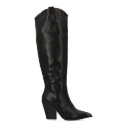 Botas altas de tacón y punta metálica