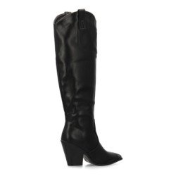 Botas altas de tacón y punta metálica