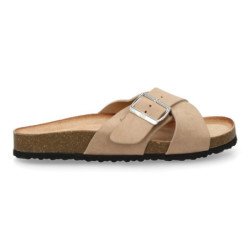 Sandalias Plana de Mujer Pala entrecruzada con Planta Anatomica de Bio