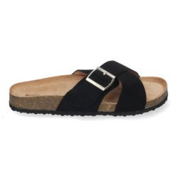 Sandalias Plana de Mujer Pala entrecruzada con Planta Anatomica de Bio