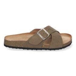 Sandalias Plana de Mujer Pala entrecruzada con Planta Anatomica de Bio