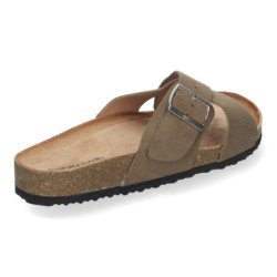 Sandalias Plana de Mujer Pala entrecruzada con Planta Anatomica de Bio