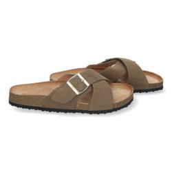 Sandalias Plana de Mujer Pala entrecruzada con Planta Anatomica de Bio