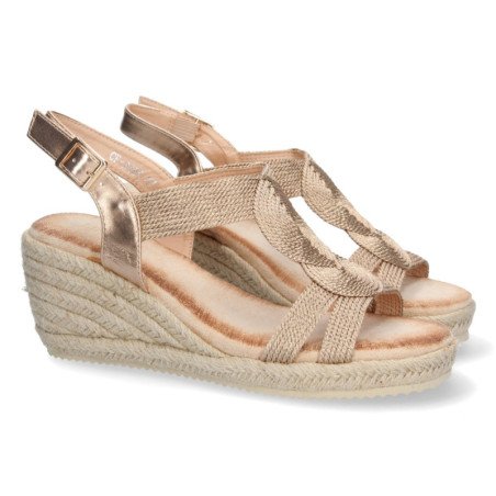 Sandalias de Cuña con Yute y Hebilla