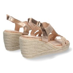 Sandalias de Cuña con Yute y Hebilla