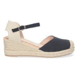Sandalias de Cuña con Yute y Hebilla
