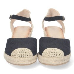 Sandalias de Cuña con Yute y Hebilla
