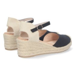 Sandalias de Cuña con Yute y Hebilla
