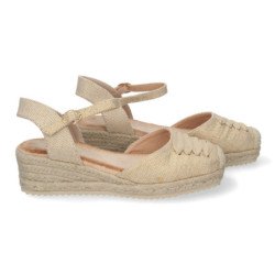 Sandalias de Cuña para Mujer Cómda y Elegante Forrada de Yute