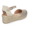 Sandalias de Cuña para Mujer Forrado de Yute Pala Cerrada