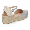 Sandalias de Cuña para Mujer Forrado de Yute Pala Cerrada