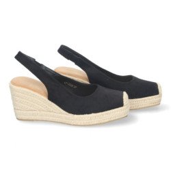 Sandaliass de cuña de Yute para Mujer con Puntera Cerrada