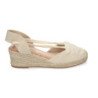Sandalias de Cuña para Mujer Forrada de Yute con Pala Cerrada