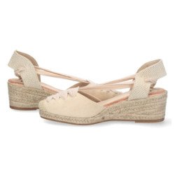 Sandalias de Cuña con Yute y Cordones
