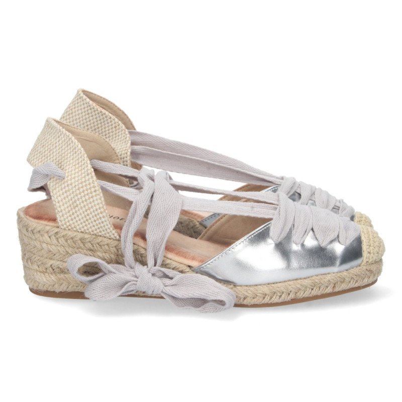 Sandalias de Cuña con Yute y Cordones