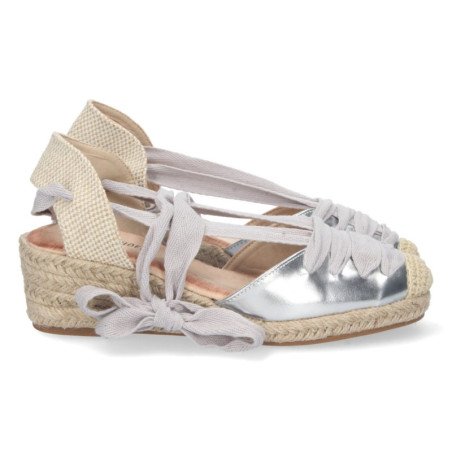 Sandalias de Cuña con Yute y Cordones