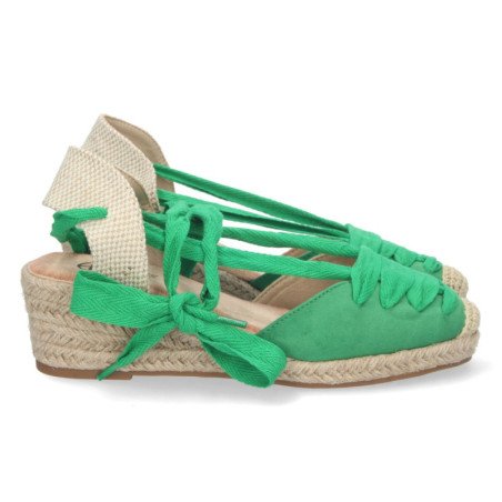 Sandalias de Cuña con Yute y Cordones