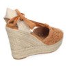 Sandalias de Cuña de Yute para Mujer Diseño Comodo y Moderno Elegante con Cintas