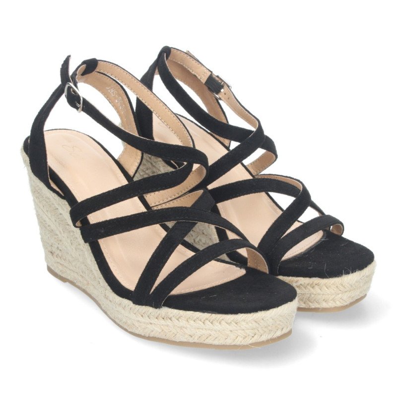 Sandaliass de Cuña para Mujer con Tiras Cruzadas Elegantes y Confortables