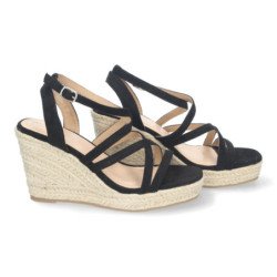 Sandaliass de Cuña para Mujer con Tiras Cruzadas Elegantes y Confortables