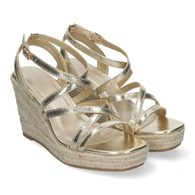 Sandaliass de Cuña para Mujer con Tiras Cruzadas Elegantes y Confortables