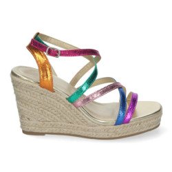 Sandaliass de Cuña para Mujer con Tiras Cruzadas Elegantes y Confortables