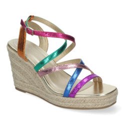 Sandaliass de Cuña para Mujer con Tiras Cruzadas Elegantes y Confortables