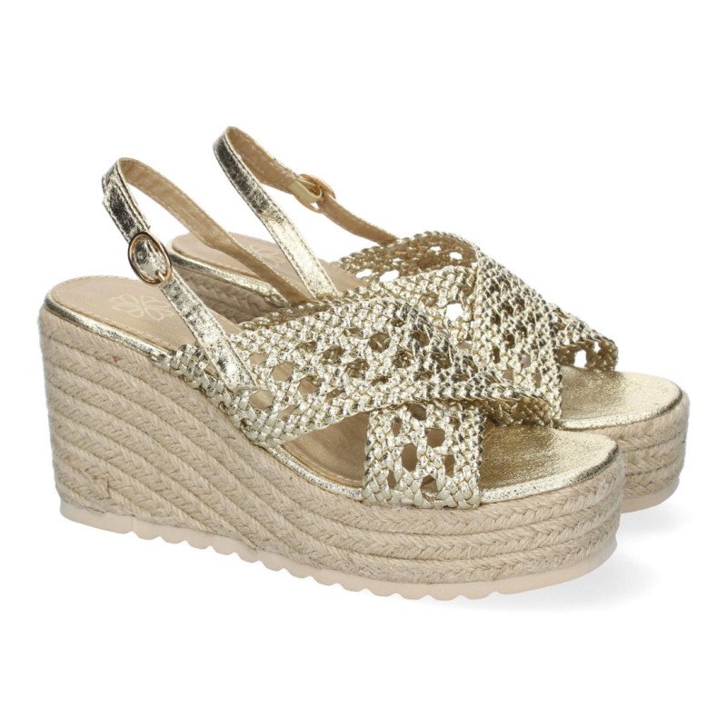 Sandalias de Cuña de Yute para Mujer Comodas y Elegantes Diseño Trenzado en la Pala
