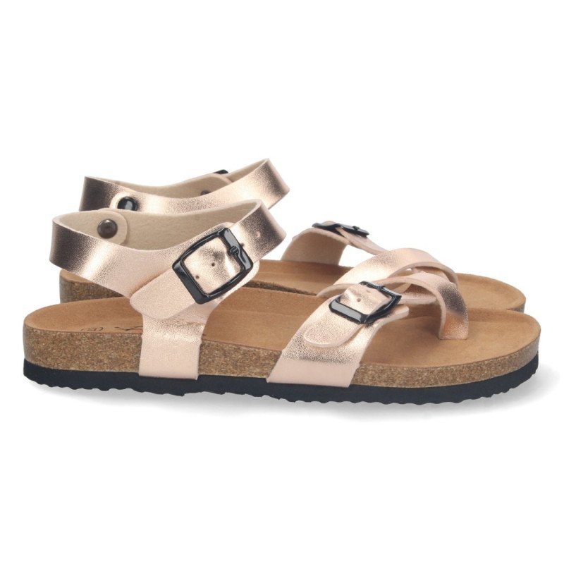 Sandalias Bio Plana con Hebillas
