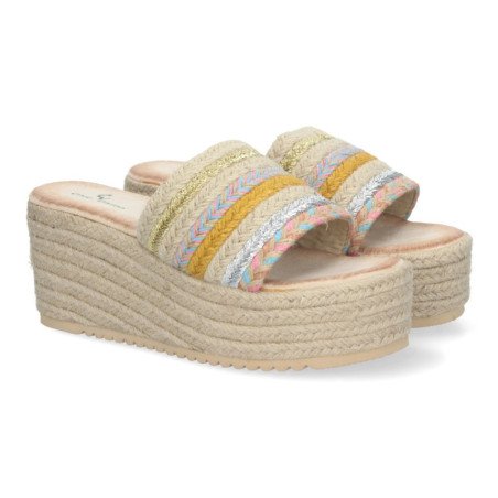 Sandaliass de Plataforma de Yute para Mujer