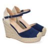 Sandalias de Cuña de Yute para Mujer Comodas y Elegantes Diseño Moderno con Punta Bordada