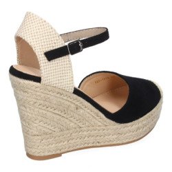 Sandalias de Cuña de Yute para Mujer Comodas y Elegantes Diseño Moderno con Punta Bordada