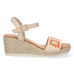 Sandalias de Cuña con Yute y Hebilla