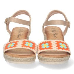 Sandalias de Cuña con Yute y Hebilla