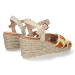 Sandalias de Cuña con Yute y Hebilla