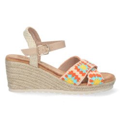 Sandalias de Cuña con Yute y Hebilla