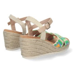 Sandalias de Cuña con Yute y Hebilla