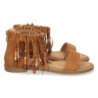 Sandalias Plana de Esclava con Flecos