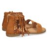 Sandalias Plana de Esclava con Flecos