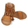 Sandalias Plana de Esclava con Flecos