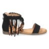 Sandalias Plana de Esclava con Flecos